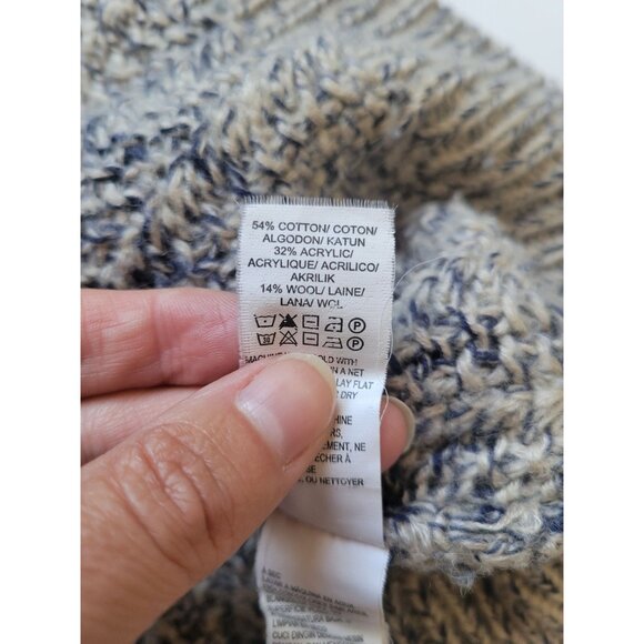 Lucky Brand Ribbed Knit Blue Ombre Long Sleeve Sweater Size M Casual Office Wear - Picture 10 of 11